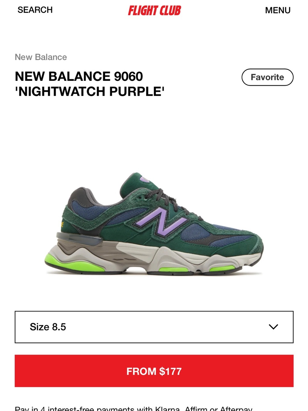 New Balance  9060 'Nightwatch Purple' - Green/Purple